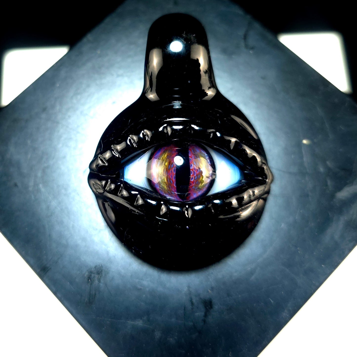 Dark Amethyst dragons eye pendant