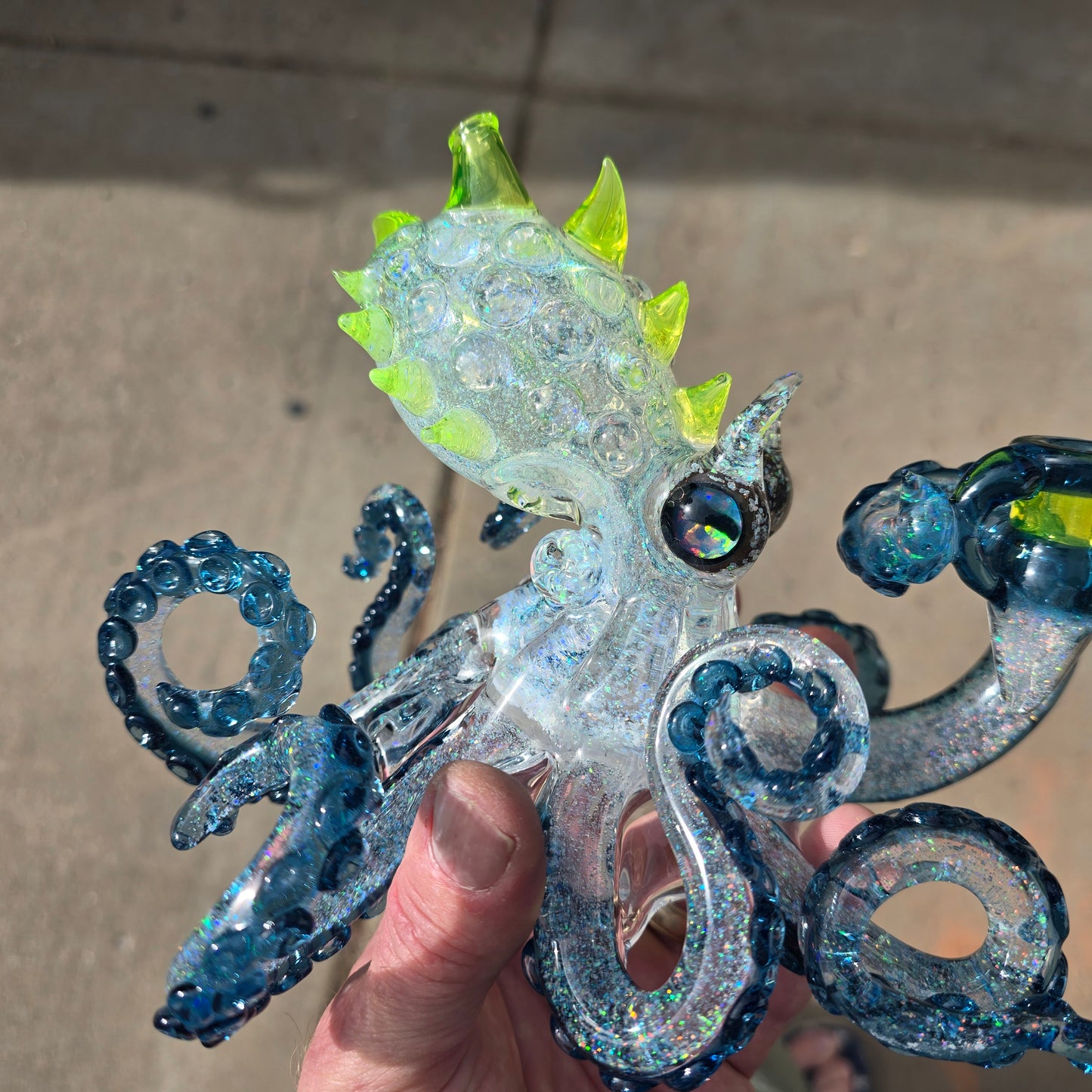 Full crushed opal octopus sculpture