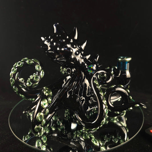 Opal eyed black octopus