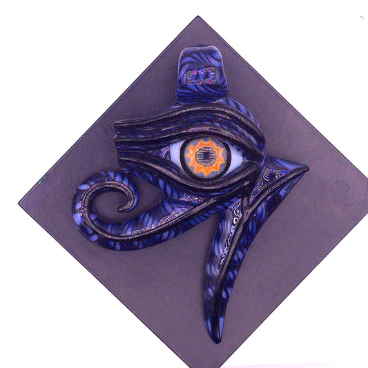 Cane built eye of Ra pendant