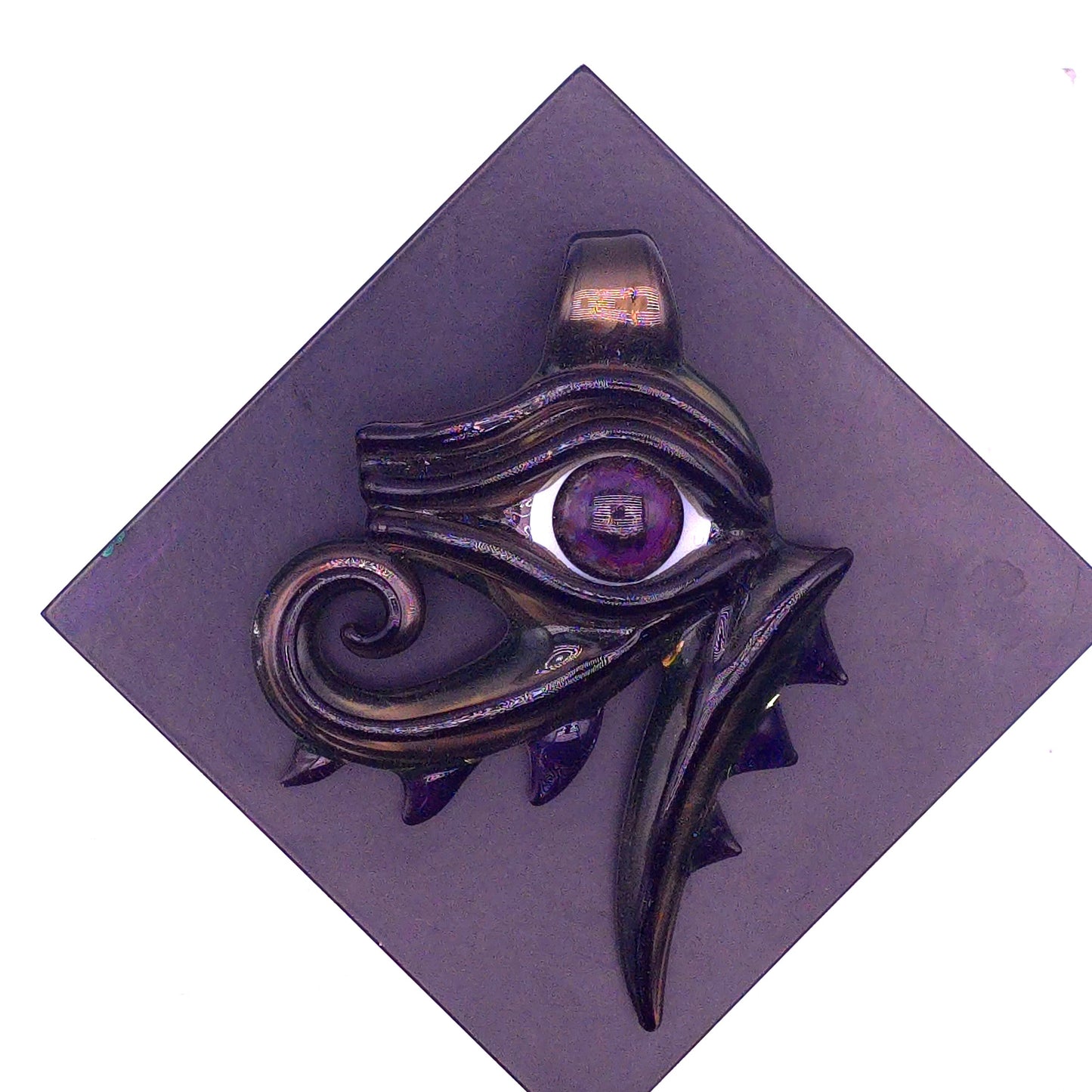 Ion over electrum uv eye of Ra pendant