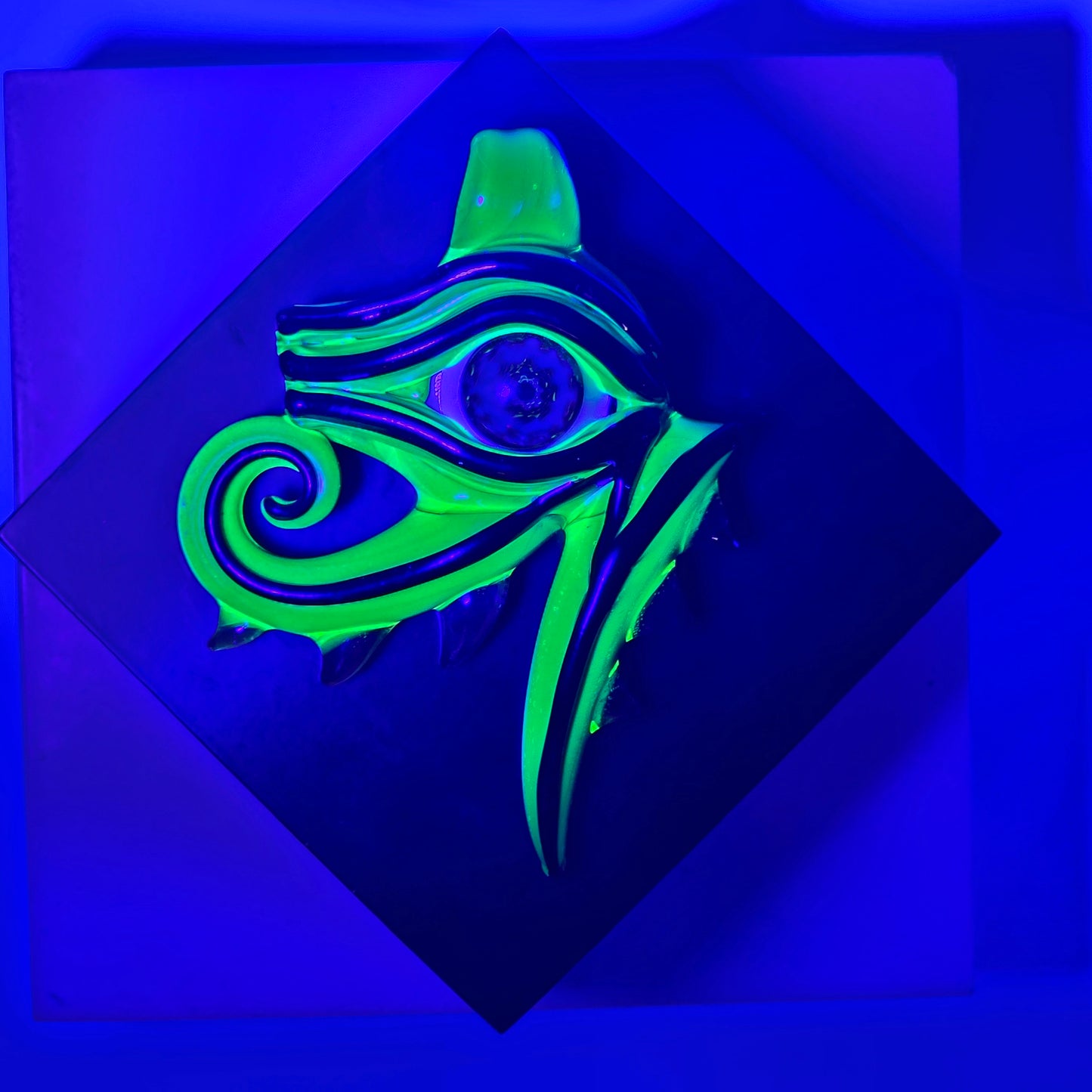 Ion over electrum uv eye of Ra pendant