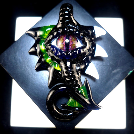Dark Amethyst dragon pendant