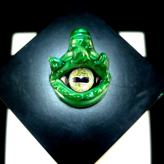 Chromium octopus eye pendant