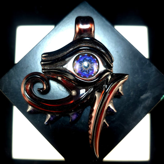Candy apple red eye of Ra pendant