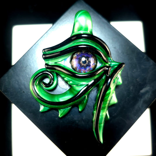 Chromium eye of Ra pendant
