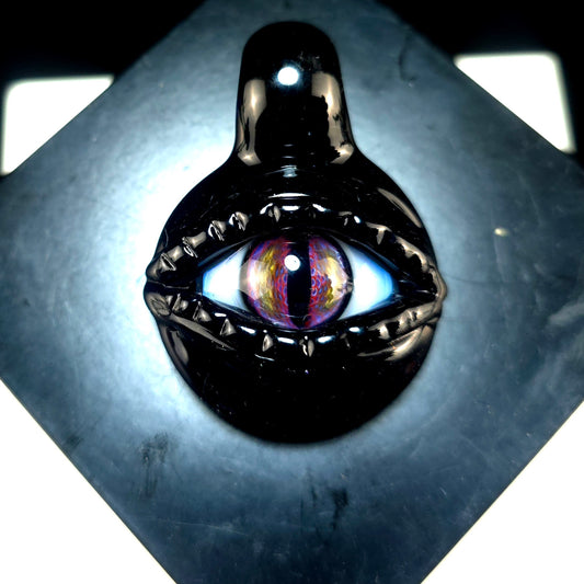 Dark Amethyst dragons eye pendant