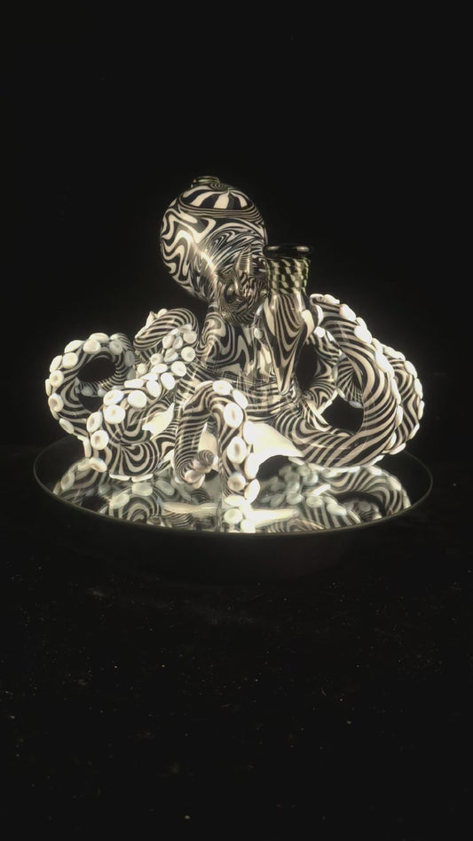 XL black and white patterned octopus