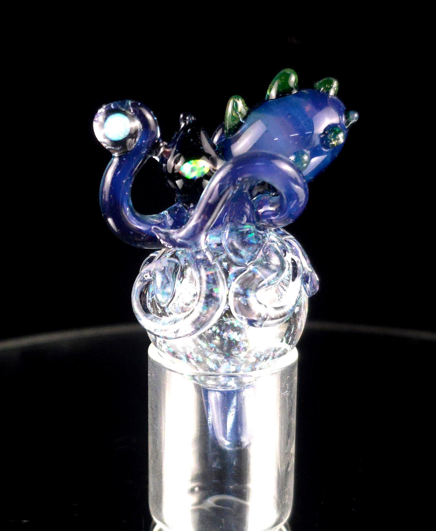 Crushed opal and premium color octopus cap