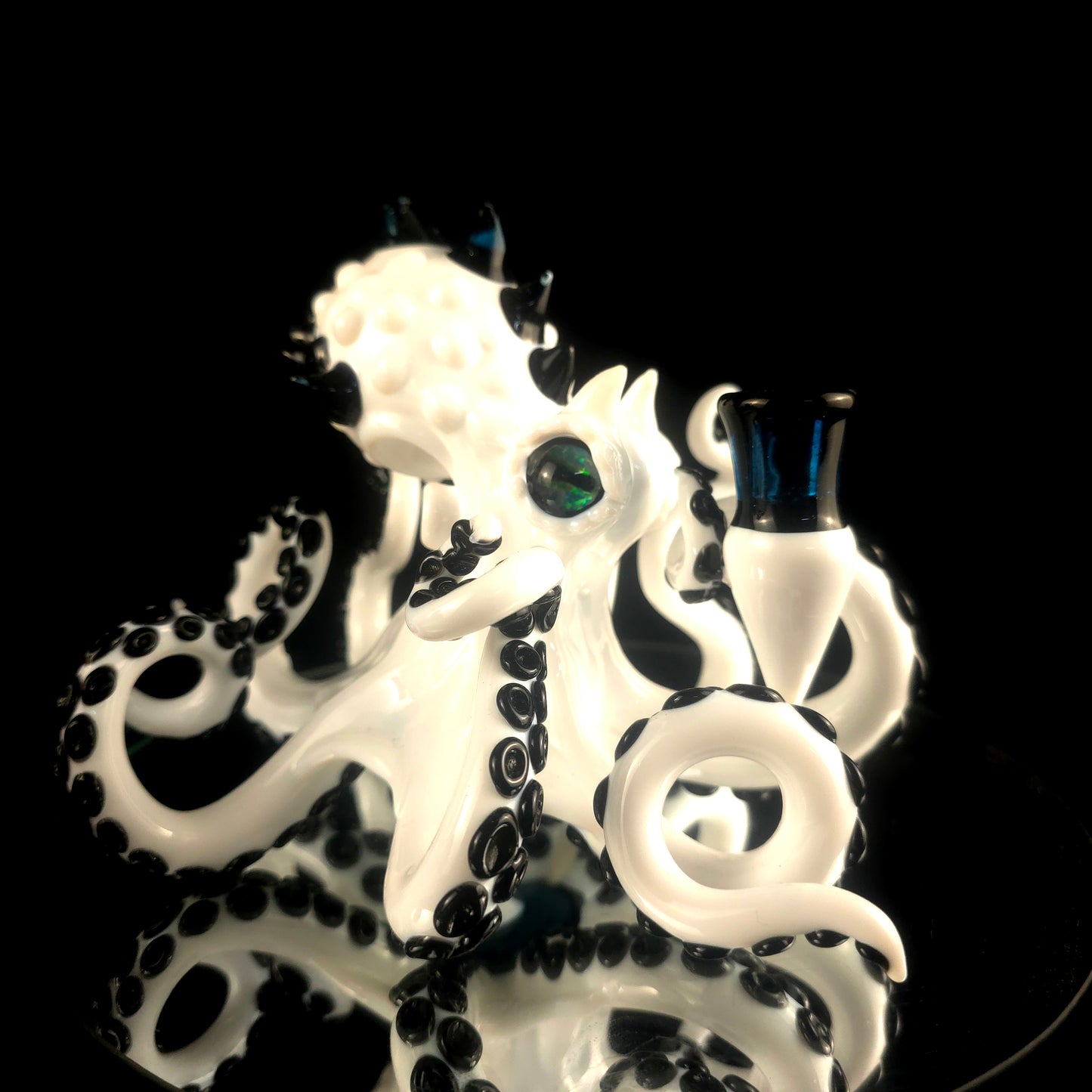 Lotus white octopus with opal eyes