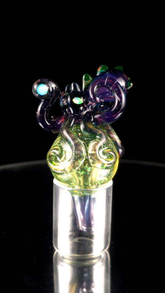 Crushed opal and multi layered color octopus cap